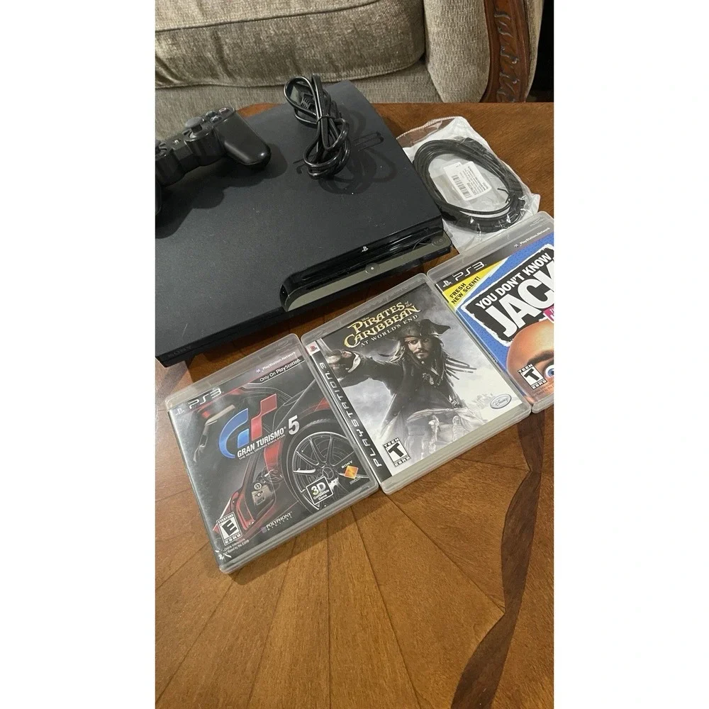 Sony PS3 CECH-2501A Console Bundle OEM Controller 3 Games HDMI Cable Tested